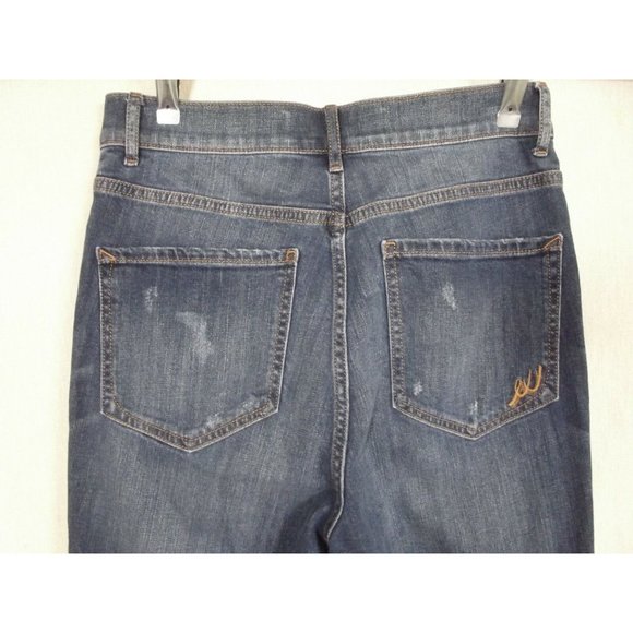 Express Size 0 x 26" High Waist Cropped Distressed Jeans - Picture 5 of 8
